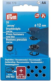 Prym 390773 - Botones a presión (12 mm), color azul marino compatible con la herramienta creativa Vario