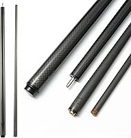 CROWNME Carbon Fiber Pool Cue Stick - 58" Low Deflection Billiard Cue, Adjustable Weight 18-20oz, Fast Lock Pin
