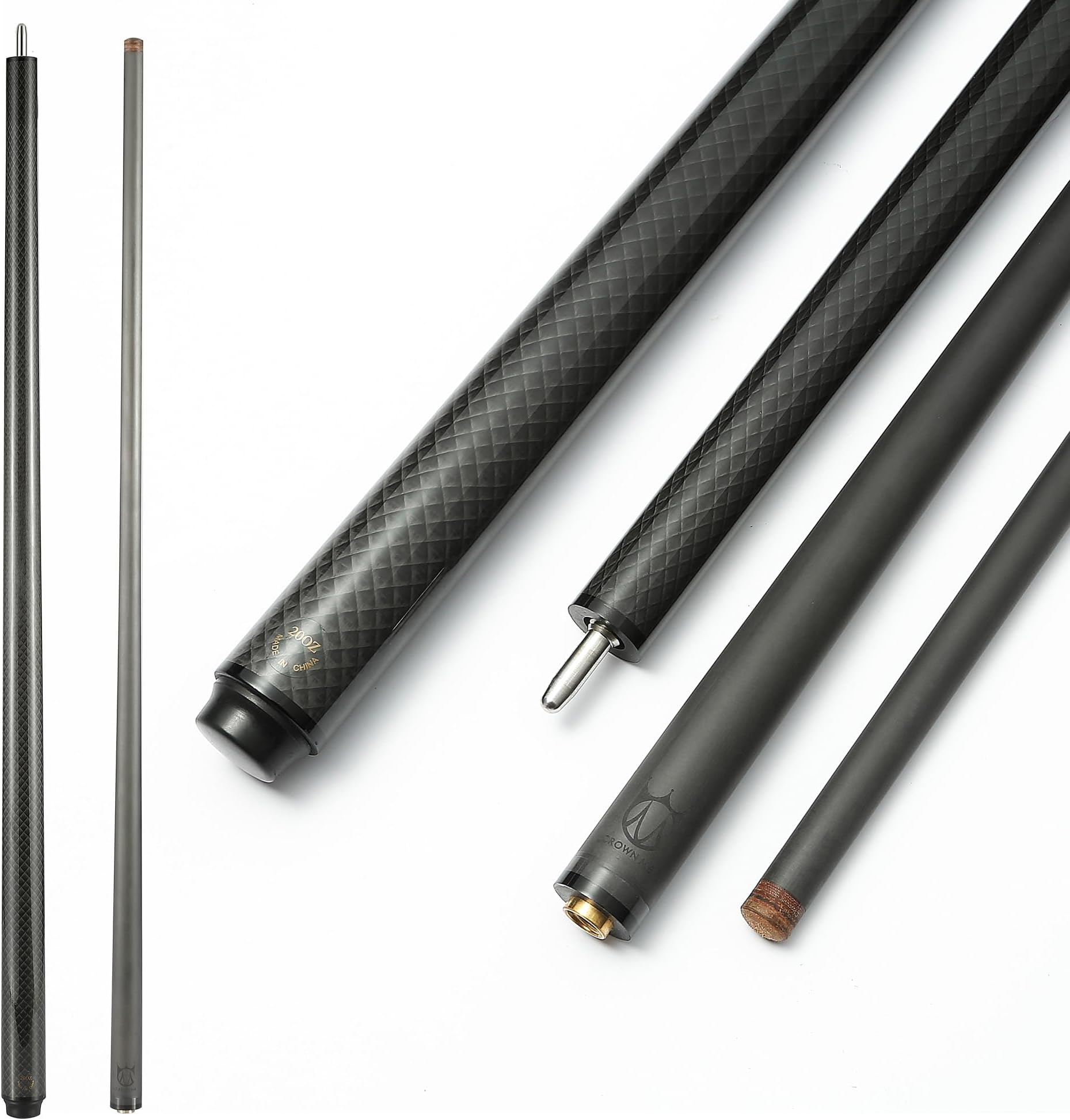 CROWN ME Carbon Fiber Pool Cue Stick, Billiard Carbon Fiber cue, Weight 20OZ Cue Stick, Pool Table Sticks