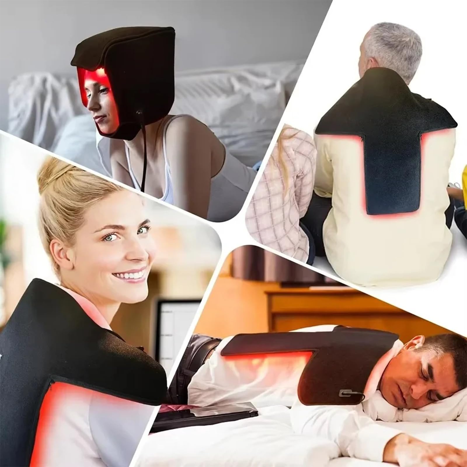 GOURIXIN Rotlicht Haarwachstumskappe, Laser Cap Rotes Licht Therapie Cap Anti-Haarausfall, 5 Modi 660nm 850nm Wellenlängen, Rotlicht Helm Haare mit USB Aufladung
