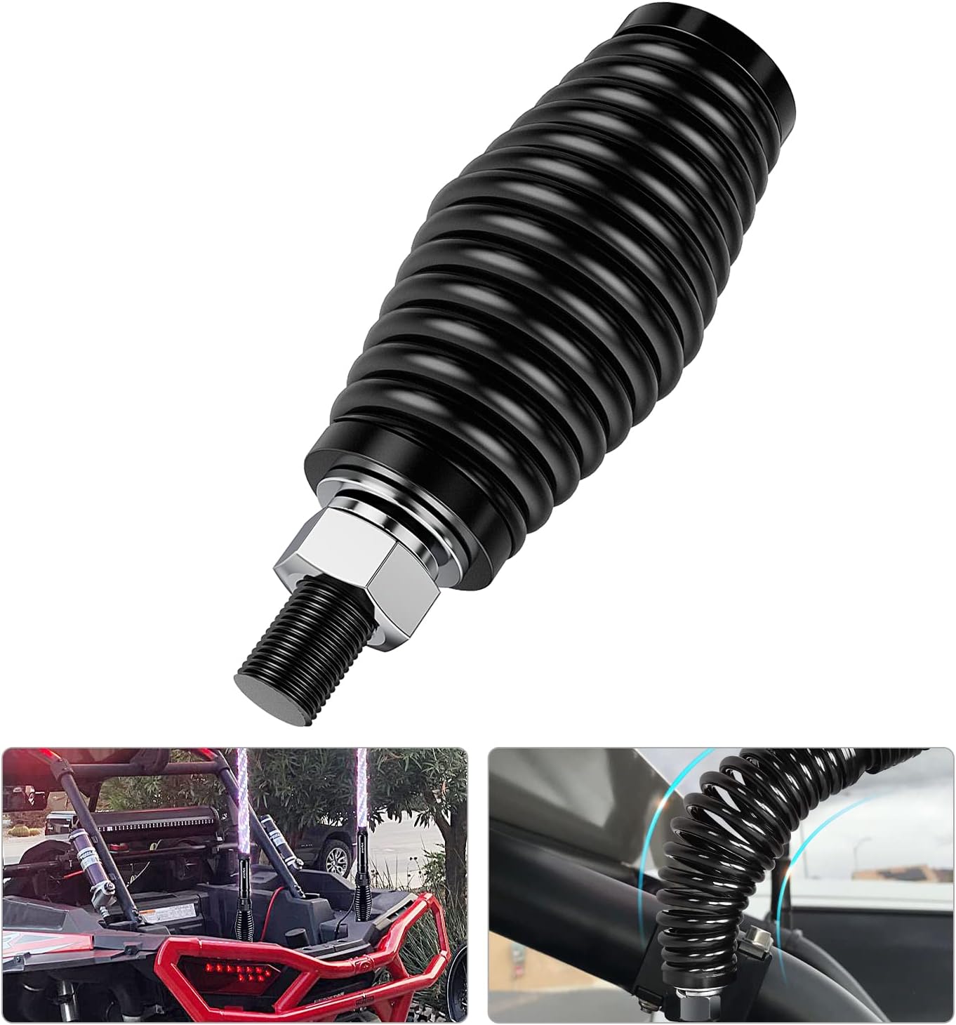 Nilight 1pc Heavy Duty Barrel Spring Mounting Base for Whip Light Compatible with ATV UTV RZR SXS Can Am Truck Jeep Off Road