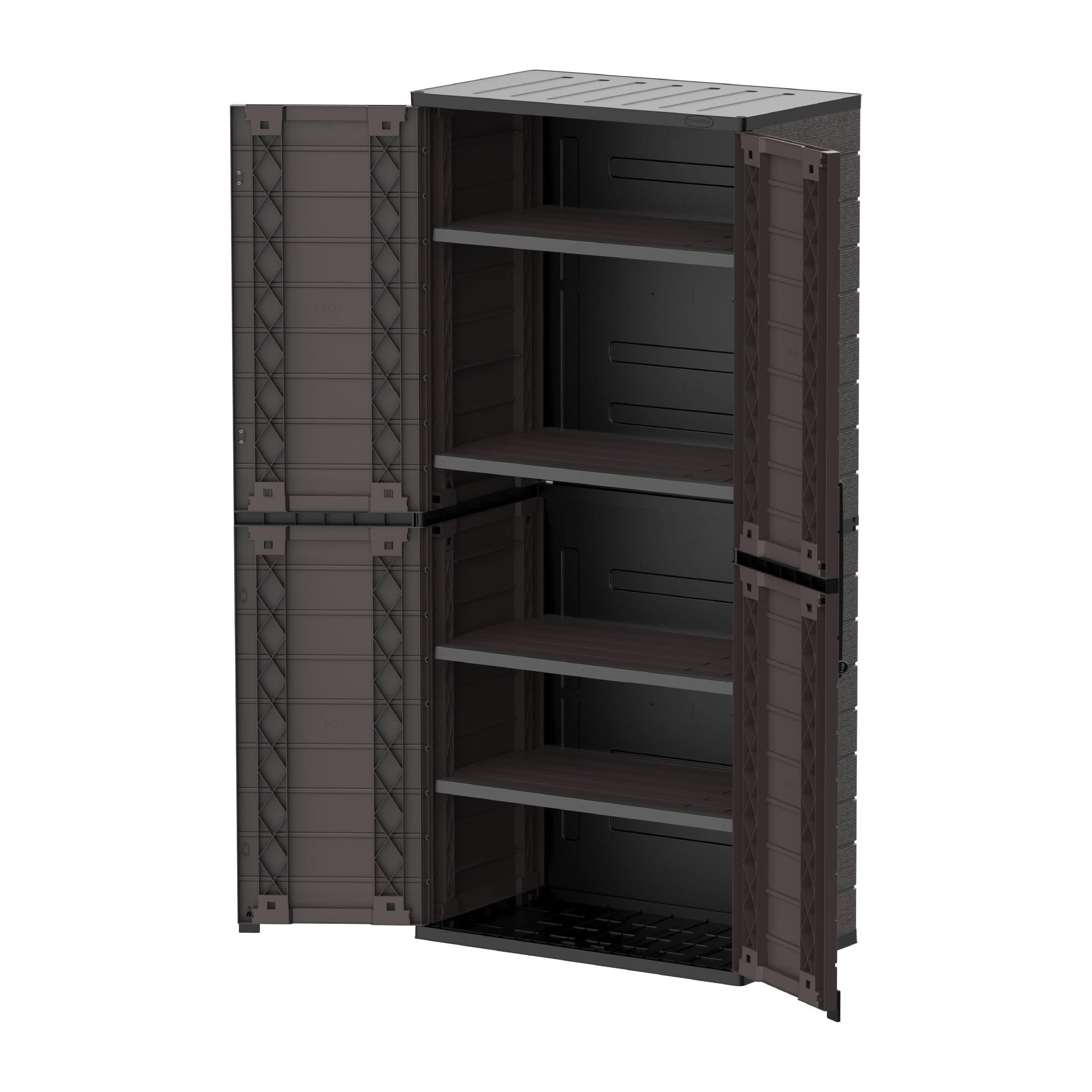 Plastic Tall Storage Cabinet VECELO 4 Tier Slim Tall Storage Cabinet