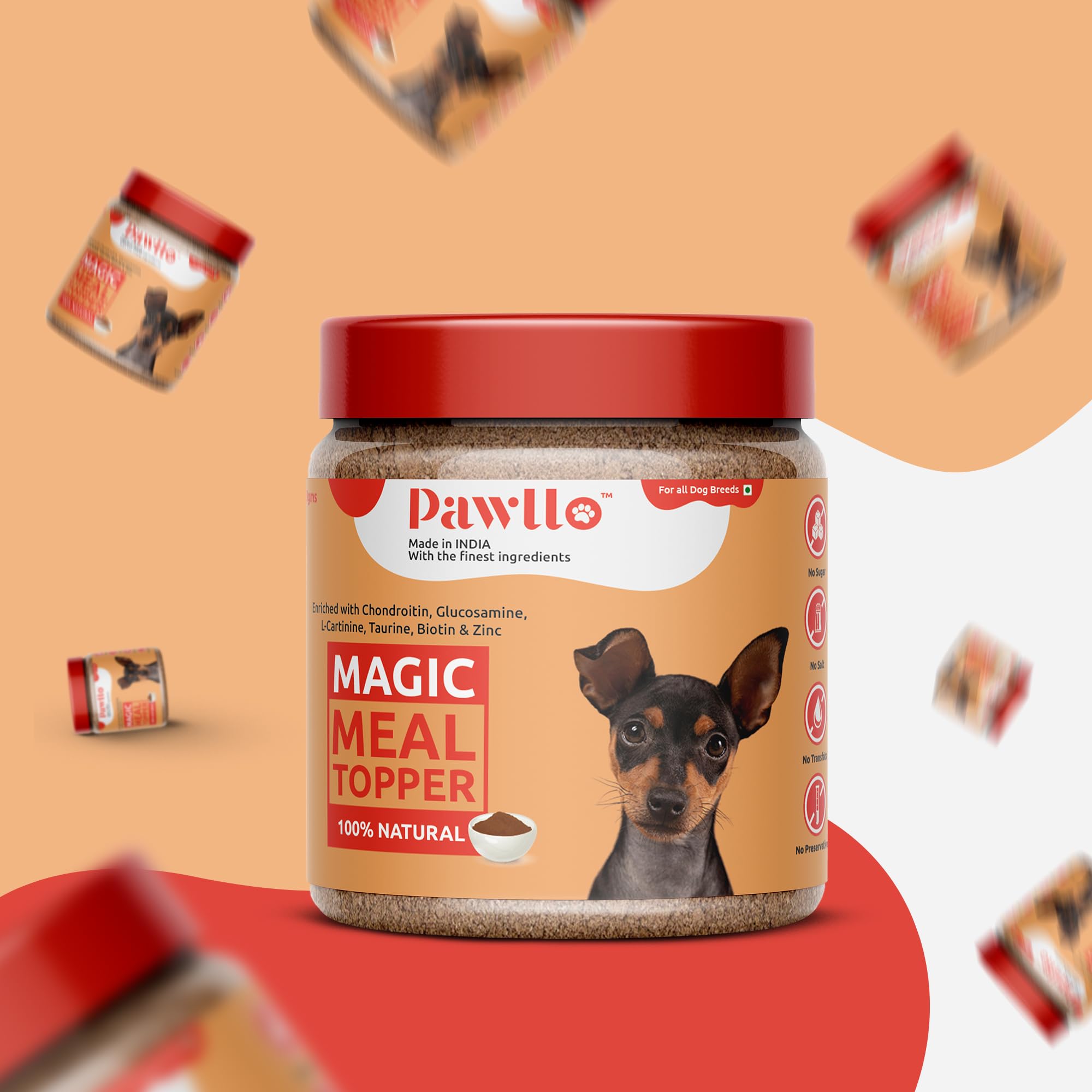 Pawllo Magic Meal Everyday Topper: Dog & Cat Supplement | Loaded with Multivitamins | All Life Stage Support | Joint Support | Balanced for Gut | Improved Coat, Skin & Heart Health (B0CGQ48GM5) Amazon Price History, Amazon Price Tracker
