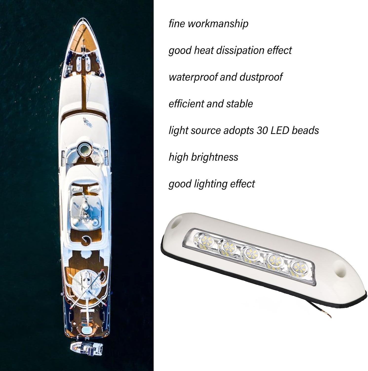 8in LED Awning Light Strip RV Utility Lighting Waterproof IP67 DC 12V 24V