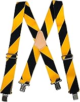 Vista 4 de MELOTOUGH Tirantes para hombre, totalmente elásticos, 2 pulgadas de ancho, tirantes de trabajo resistentes