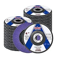 Vista 12 de Sali Paquete de 10 discos de aleta de cerámica de grano 60 de 4.5 x 7/8 pulgadas, disco de lijado tipo bisel #29, amoladora angular de grado premium