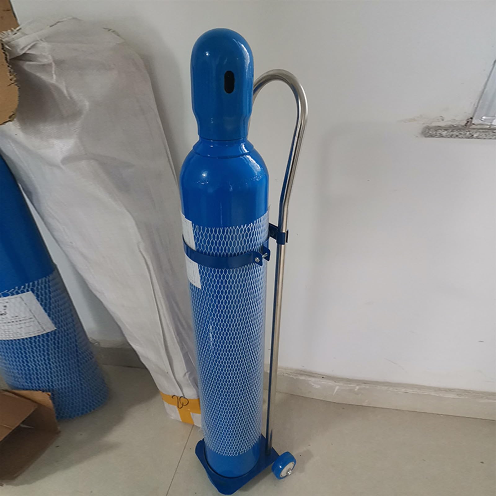 Carro portacilindros de Alta Resistencia, Carretilla Manual inclinable con Ruedas, multifunción y para almacén, 95 cm de Altura, Ideal para talleres