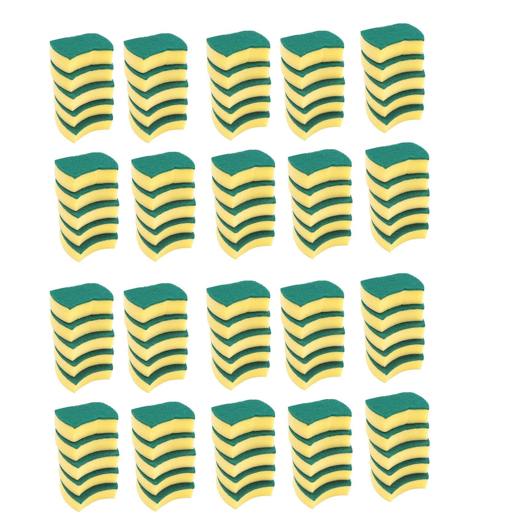 600 Piezas Almohadillas de Limpieza Esponja Multiusos de Doble Cara Esponja para Fregar Lavar Fregadora de Limpieza de Eliminación de Manchas Cepillo para Cocina Garaje Baño
