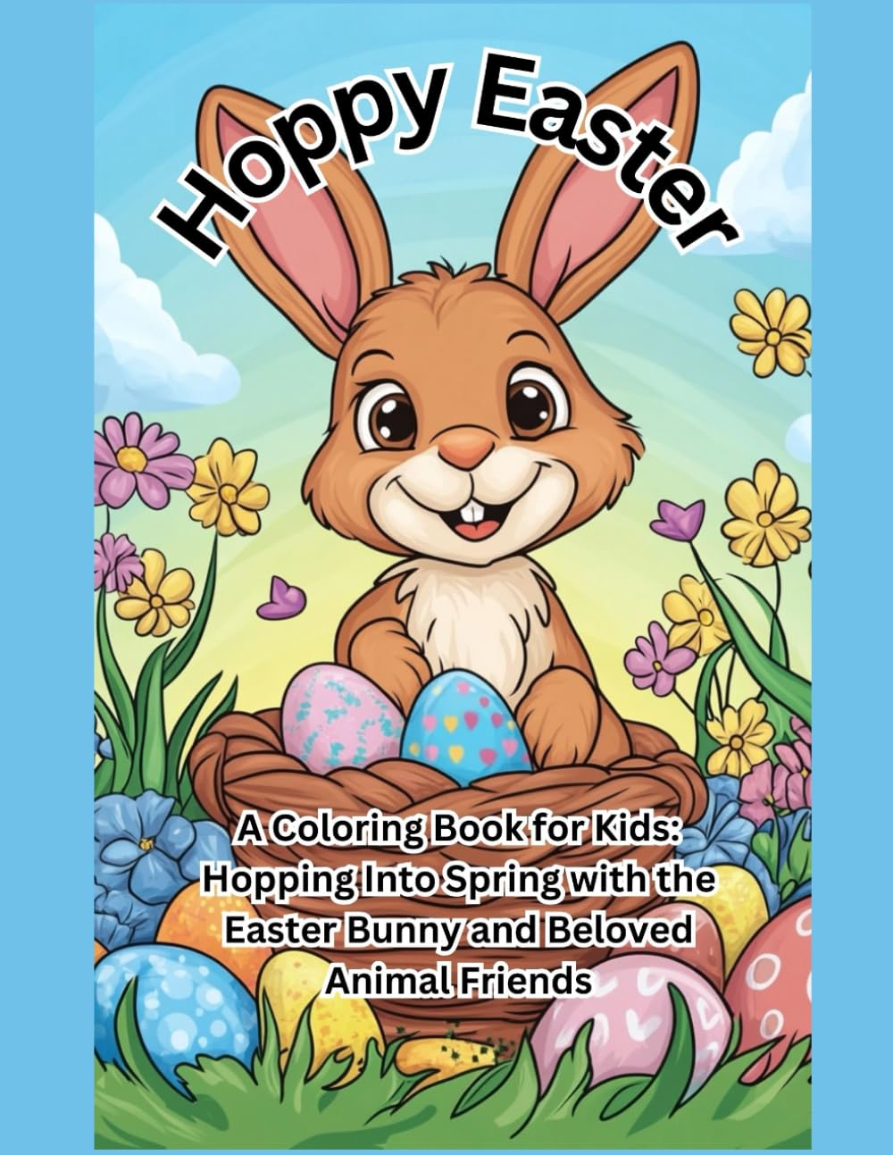 Hoppy Easter: A Coloring Book for Kids: Hopping Into Spring with the Easter Bunny and Beloved Animal Friends