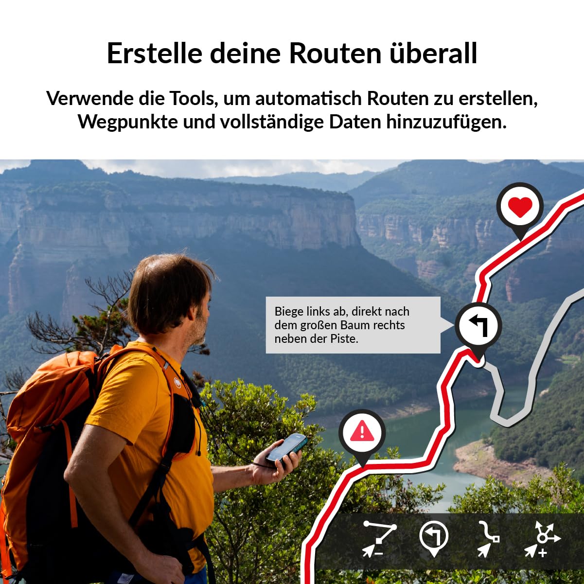 TwoNav Terra (64 GB) + Karte 1 Region Deutchland BKG Topo 1:25000, Outdoor GPS mit 3,7-Zoll-Breitbild für Berg, Wandern, MTB, Fahrrad oder Navigation