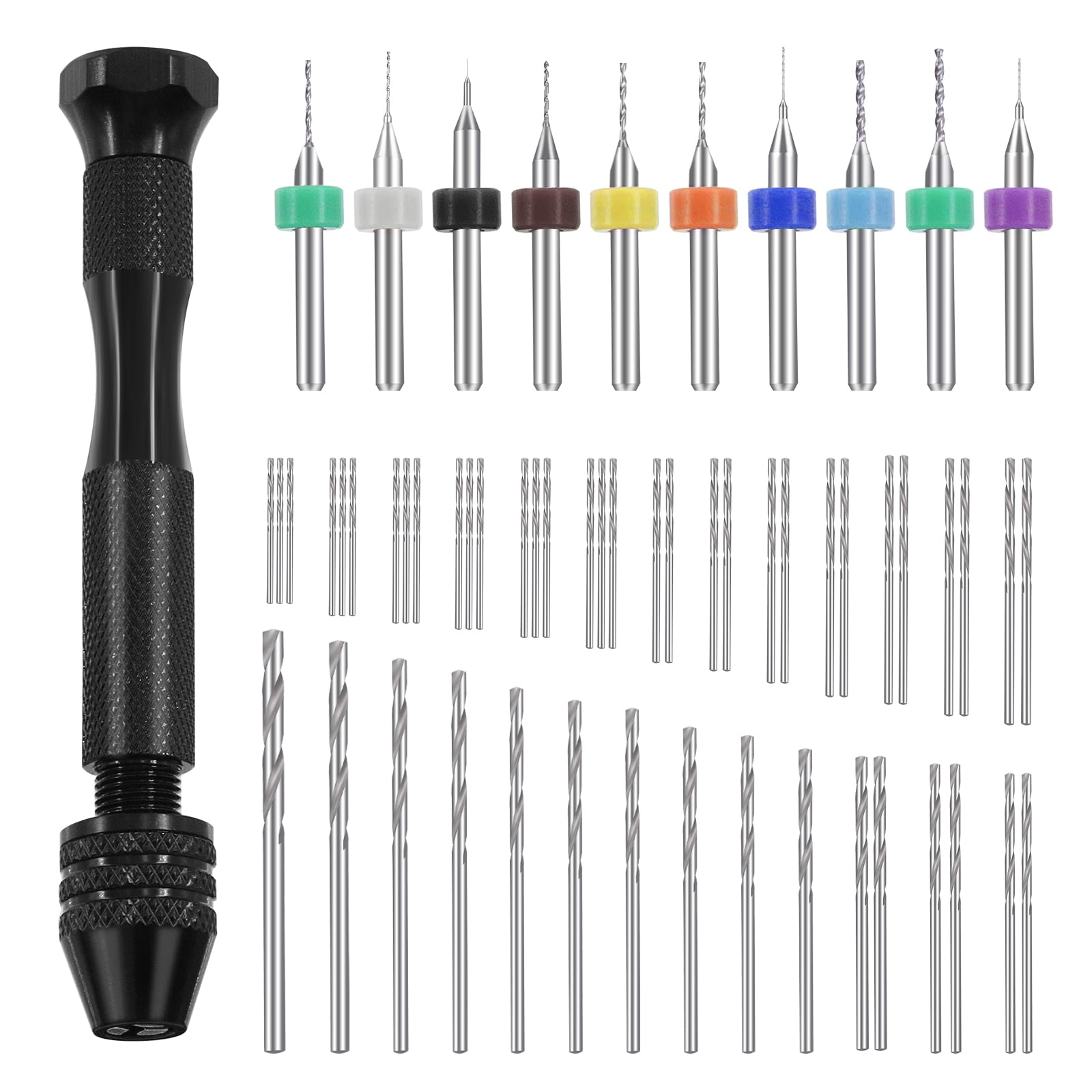 Mardatt 57Pcs Hand Drill Bits Set including Pin Vise