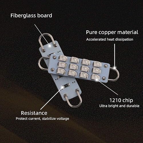 Miniatura 4 de Grandview TM 0.157 x 1.732 in (1.73 pulgadas) 12-SMD 1210 3528 Chip Rígido Loop Festoon Bombillas LED para el interior del coche, cúpula mapa, luz