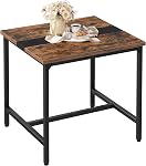 CHOEZON Kitchen Dining Table, 75 cm Dining Table, Small Dining Tables, Writing Desk, Coffee Tables, for Restaurant, Living Room, Apartment, Rustic Brown and Black TCZ02BF
