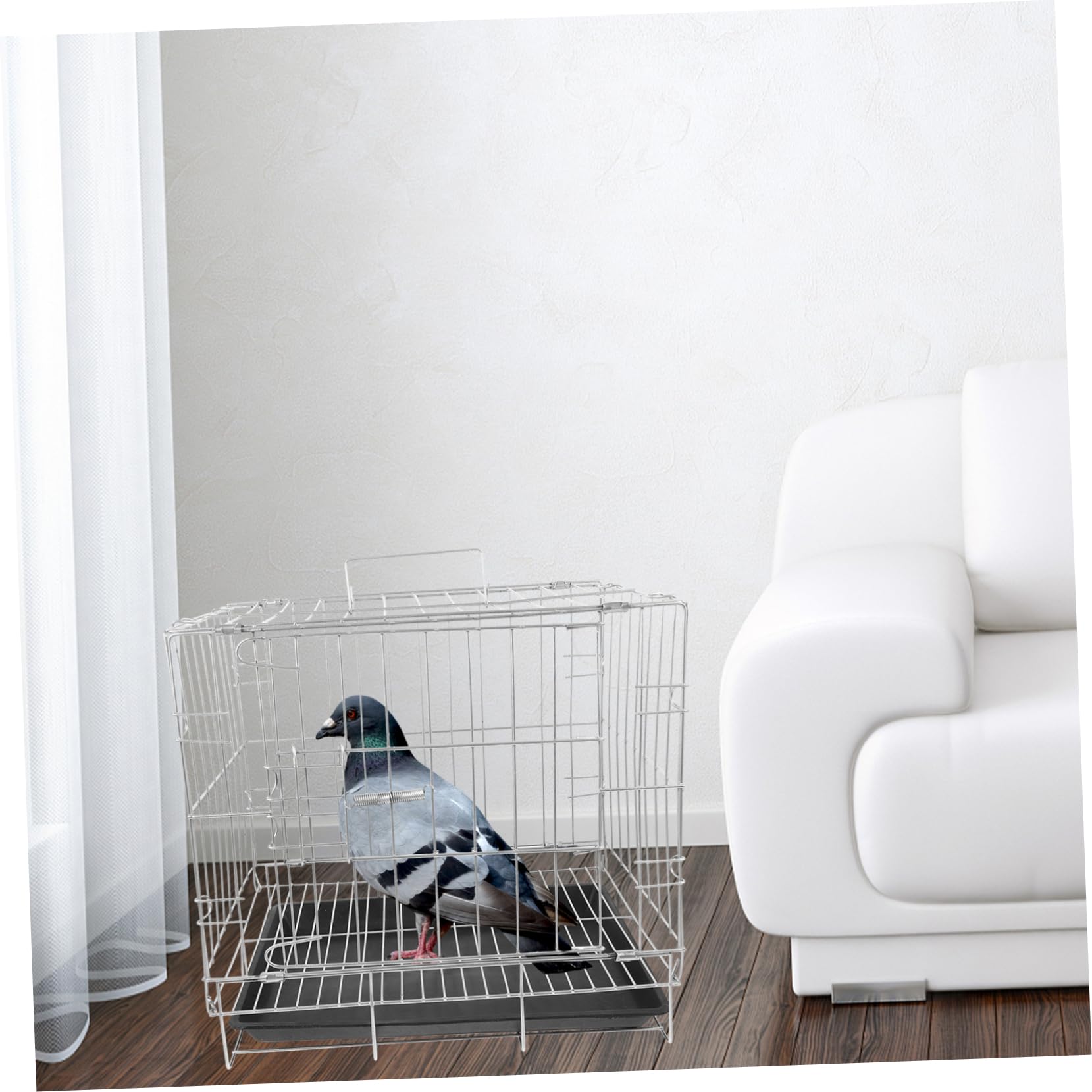 TOYANDONA Jaula de Cría para Inoxidable con Bandeja Extraíble para Observación y Cría Casa para Aves