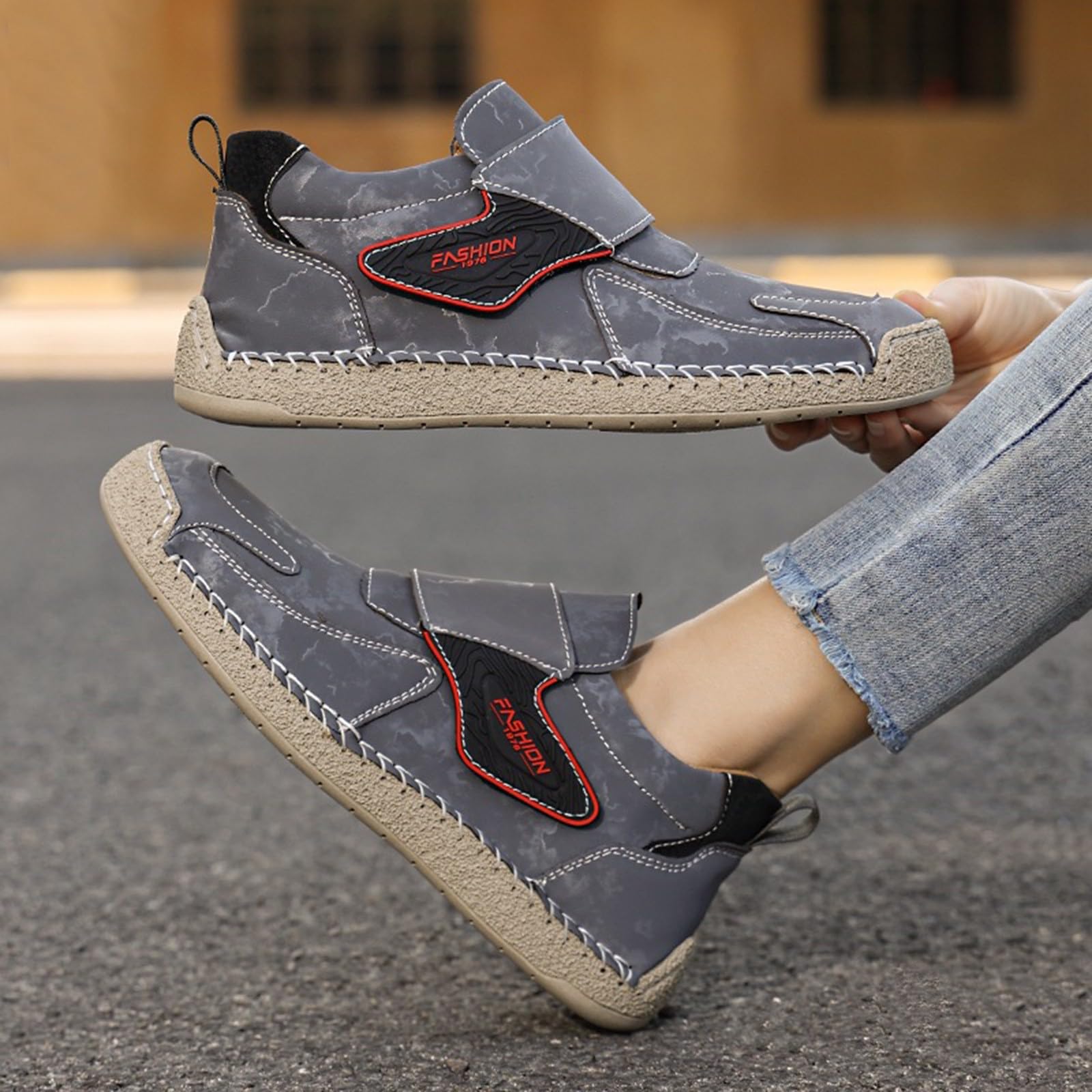 Scarpe da ginnastica da donna senza lacci stile a piedi nudi scarpe da passeggio casual vestibilità larga leggere traspiranti scarpe ortopediche verdi