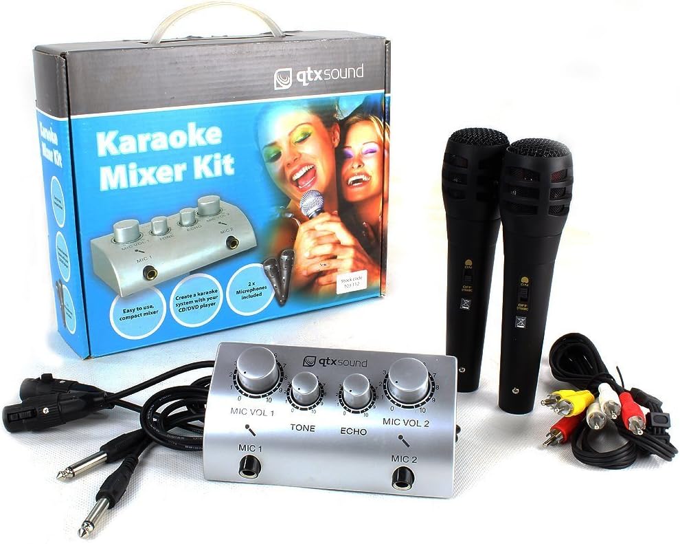 QTX Karaoke Mixer Microphone Kit