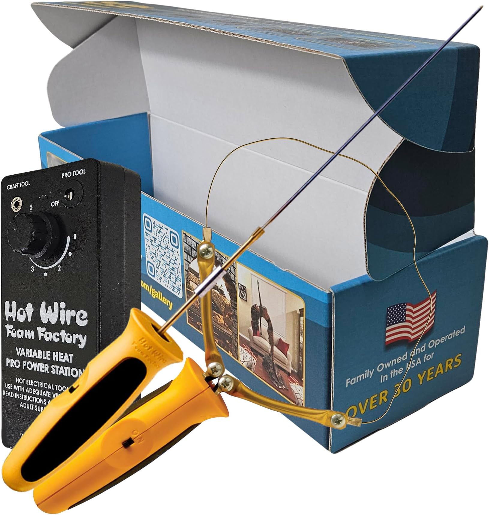 Hot Wire Foam Factory Pro 6 Inch Hot Knife & Freehand Router Foam Cutting Kit | Cuts EPS Foam, XPS, Styrofoam, & Polystyrene | Made in the USA