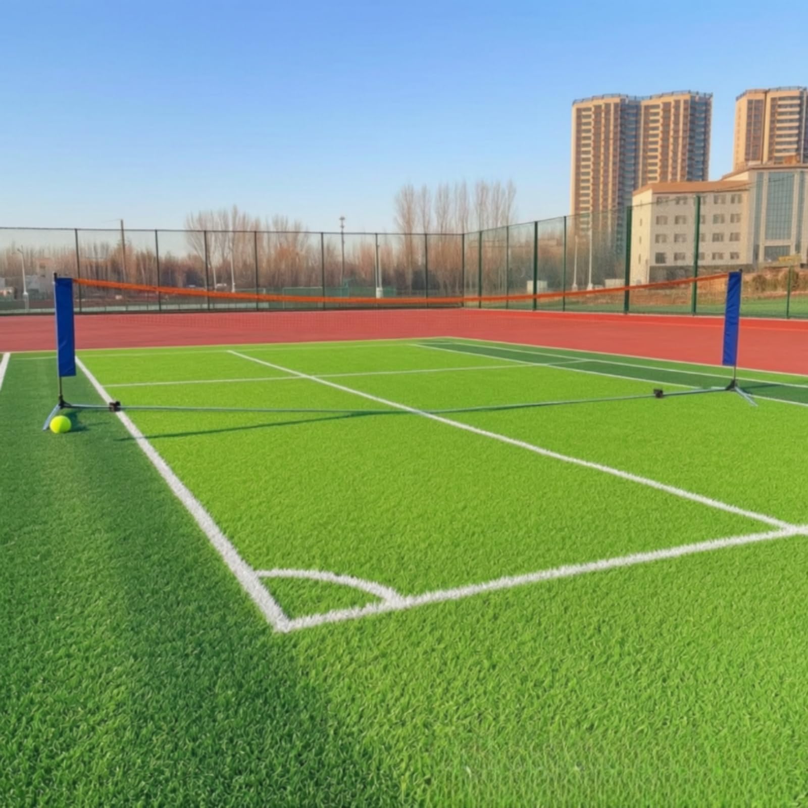 Rete Sportiva Portatile Rete Allenamento Rete Pratica Rete Paracolpi Struttura in Acciaio Inossidabile con Piedini Stabilizzatori E Angoli Imbottiti