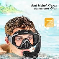 KUYOU Snorkel szett felnőtt búvármaszk teljes száraz rendszer uniszex, S/M EU ( 36-40) 5