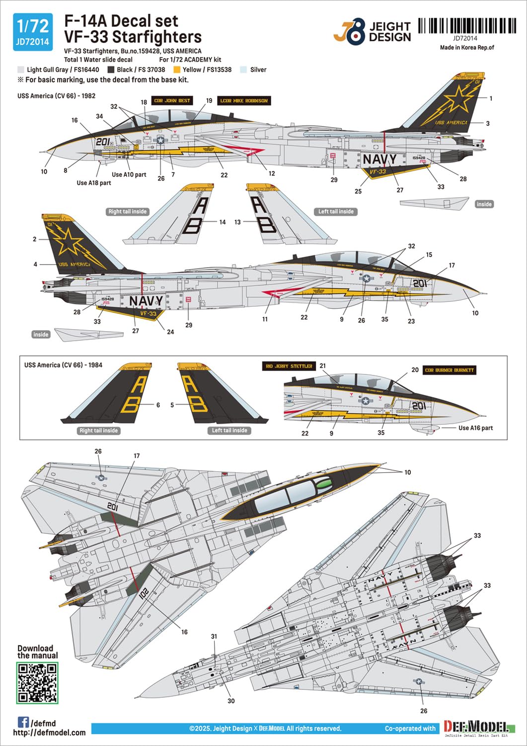 Amazon | デフモデル 1/72 現用 アメリカ海軍艦上戦闘機 F-14A トム