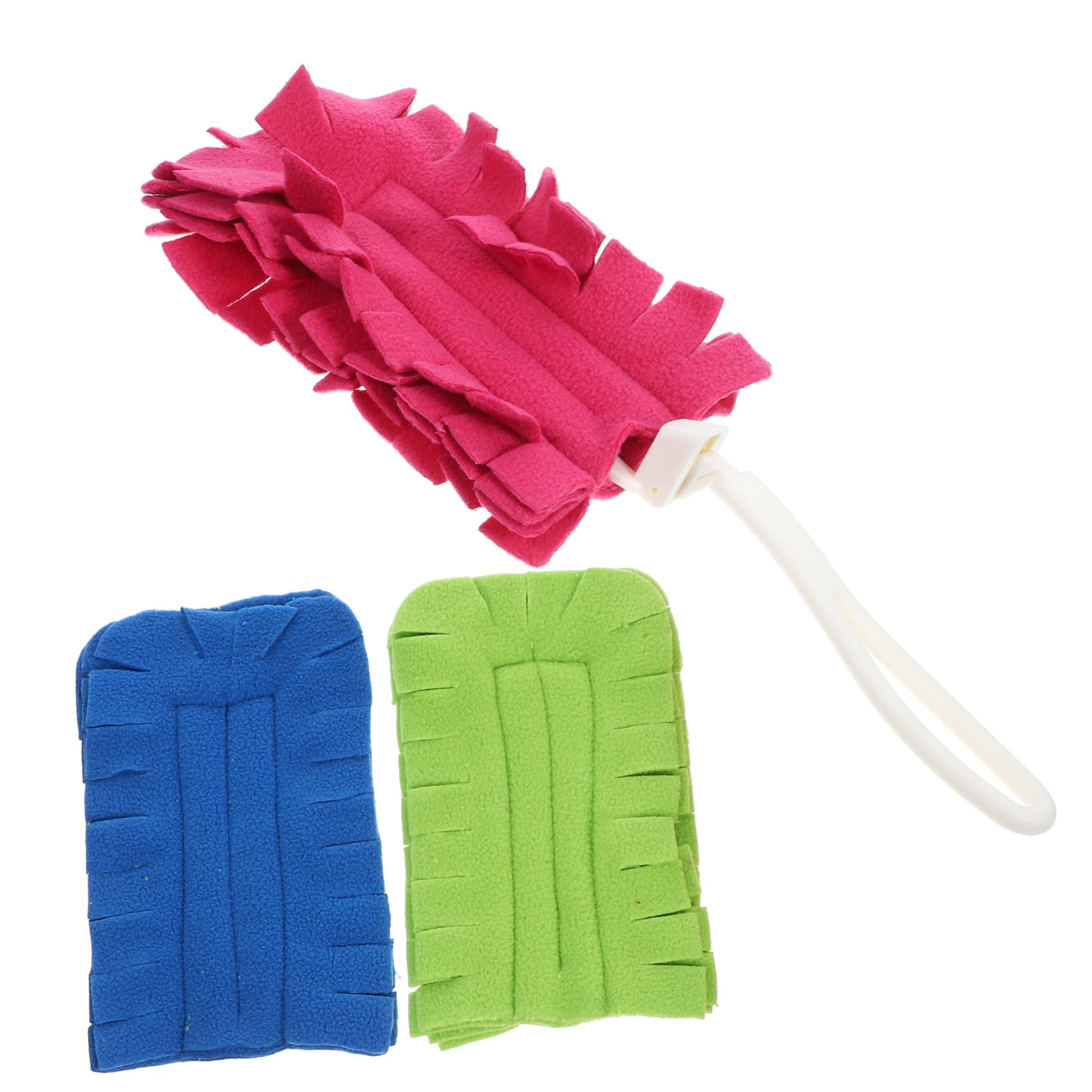 GLEAVI 1set Washable Replacement Duster with Handle Reusable Heavy Duty for Cleaning Ceiling Fans Hardwood