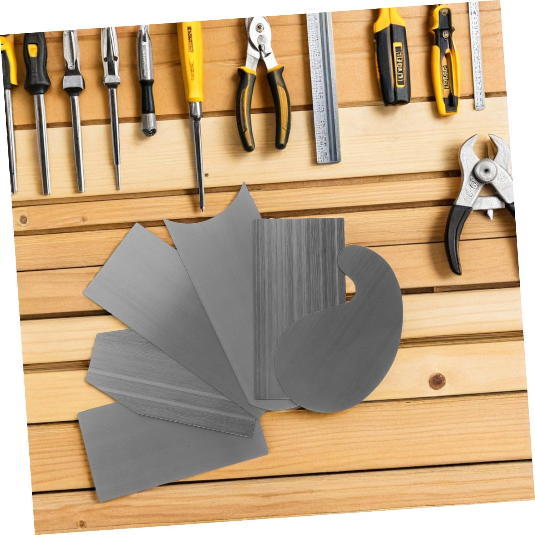 2 Juegos Raspadores para Carpintería de Acero Multi-forma para Acabado y Pulido Preciso de Superficies de Madera Reparaciones de Gabinetes