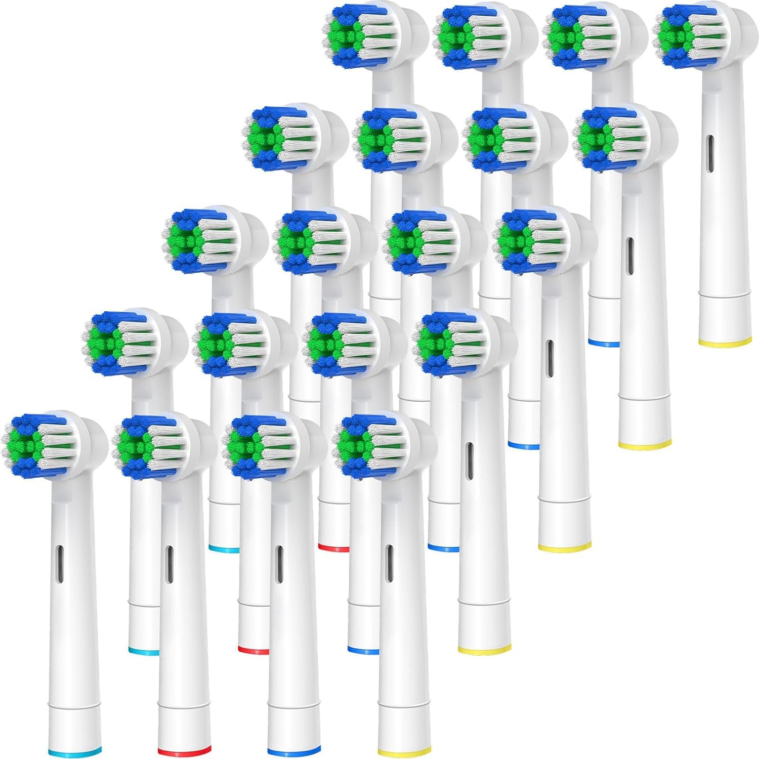 GENKENT 20pcs Electric Toothbrush Replacement Brush Oral Brown Compatible Replacement Toothbrush Head Professional Electric Toothbrush Head Oral Replacement Head Refill Professional Brush Head for