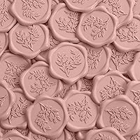 Vista 19 de UNIQOOO Calcomanías de sello de cera, calcomanías de sello de invitación de boda de rama de olivo, 100 calcomanías autoadhesivas Prosecco Metallic