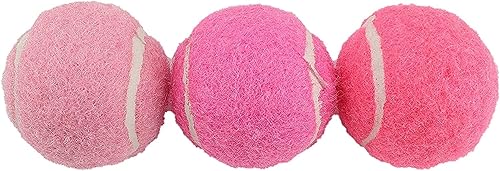 Miniatura 3 de Midlee Mini pelotas de tenis chirriantes para perros de 1.5 pulgadas, color rosa, juego de 6