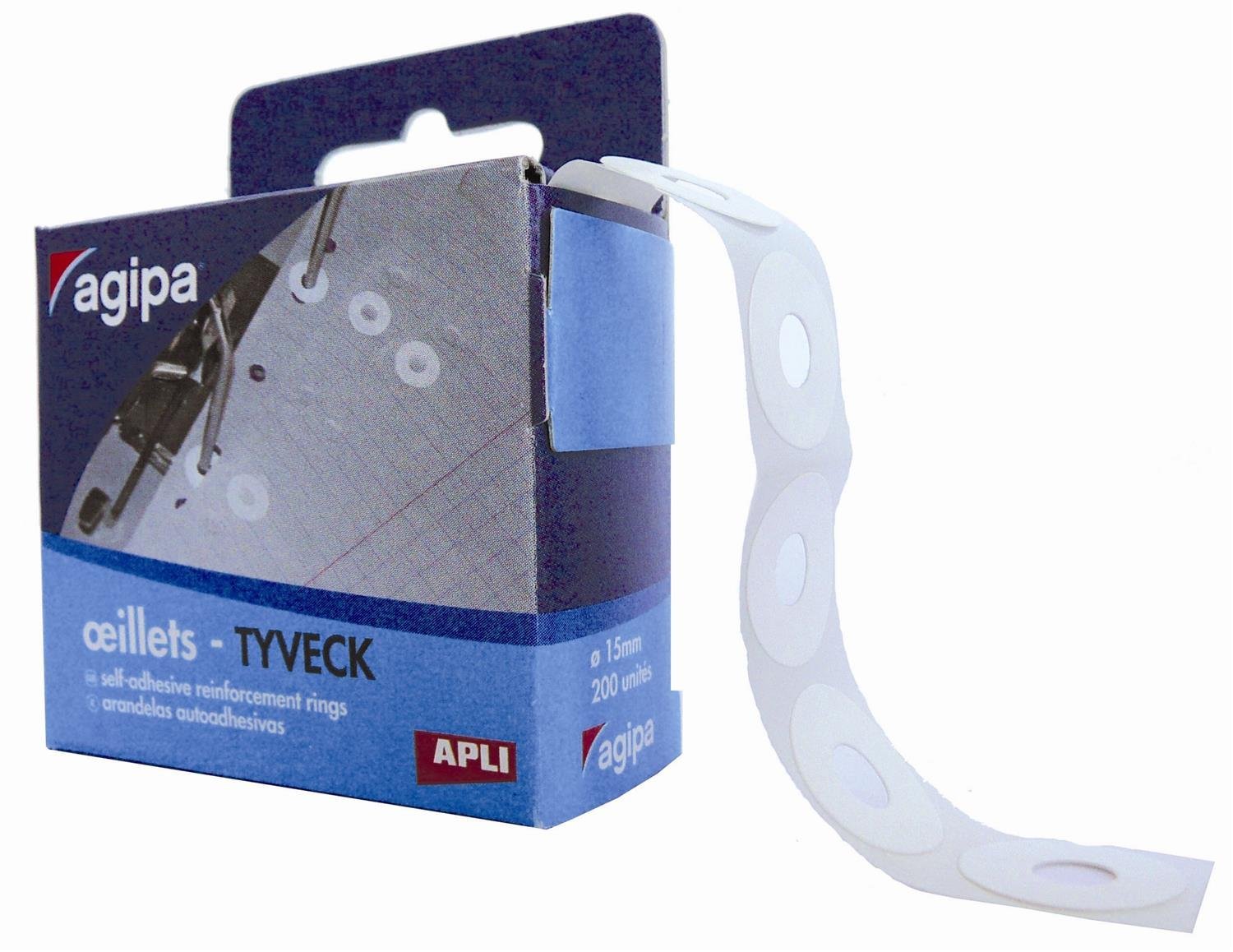 AGIPA Boîte de 200 ?​oeillets tyveck Ø 15 mm