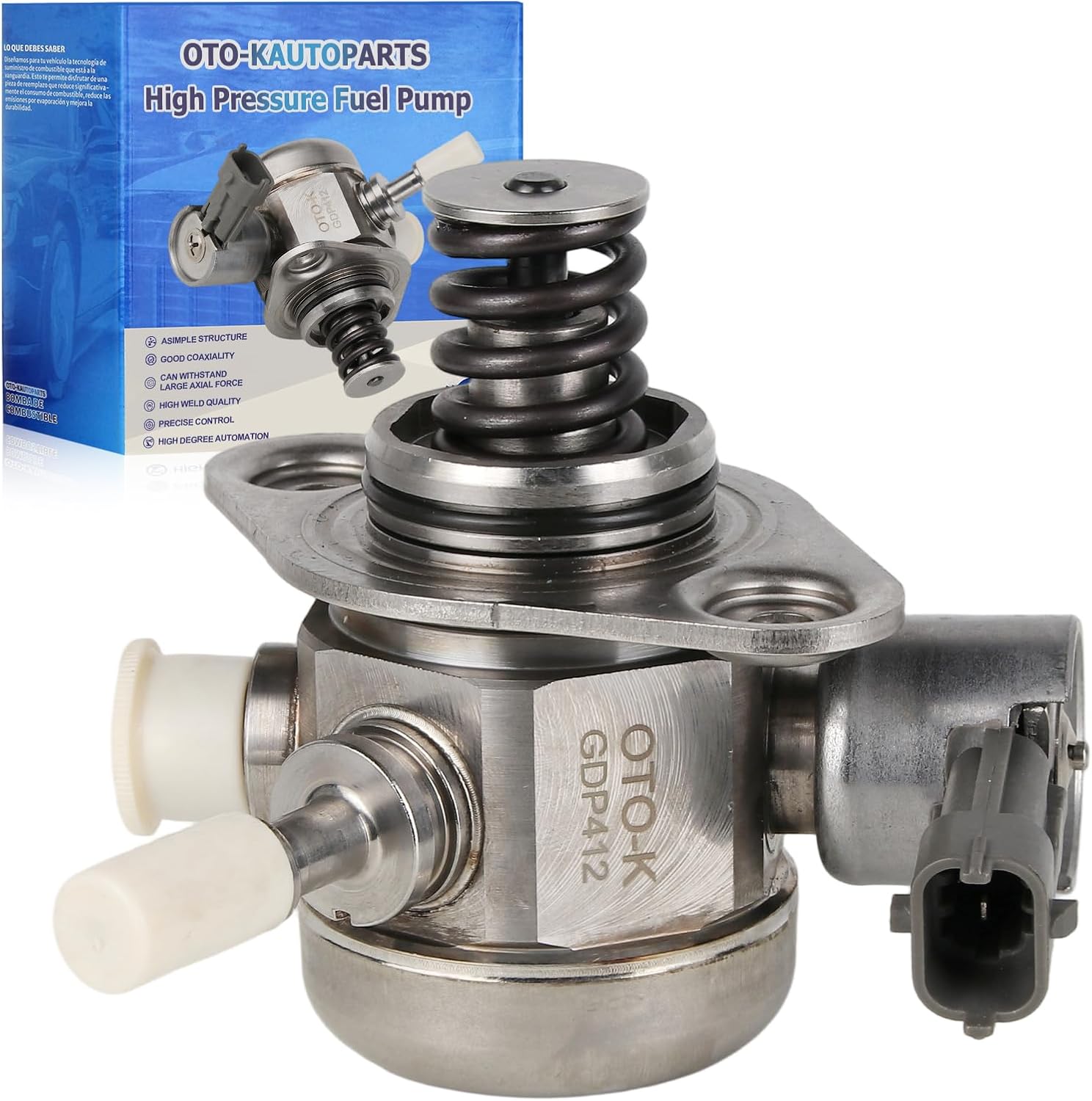 OTO-K High Pressure Fuel Pump Compatible with Hyundai Tucson 2014-2015, Elantra 2014-2016, Elantra Coupe 2014, Elantra GT 2014-2017 & Kia Soul 2014-2015, Forte, Forte Koup, Forte5 2014-2016, 2.0L L4