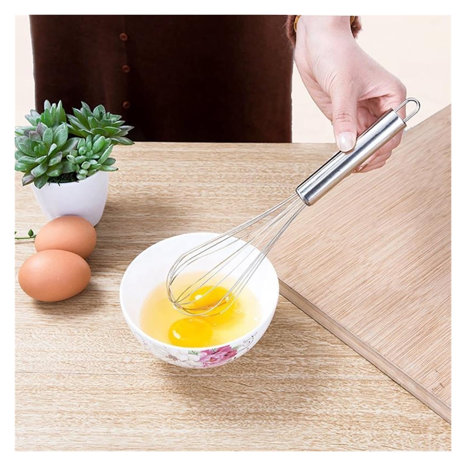 Mélangeur de beurre et de lait en acier inoxydable, ustensiles de cuisine, batteur à œufs en ballon, accessoires de cuisine manuels (couleur : XL) (V7 V8 V10 V11 V12 V15)
