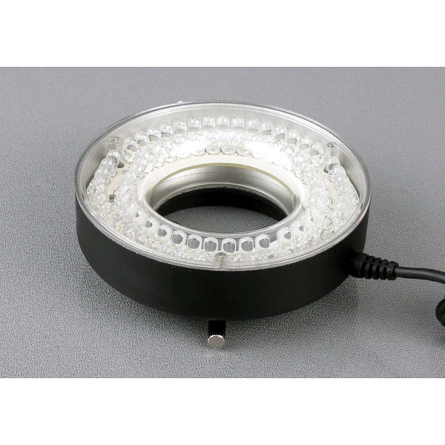 AmScope LED-80MB 80-LED Mikroskop Ringlicht mit Metallgehäuse und Adapter, schwarz