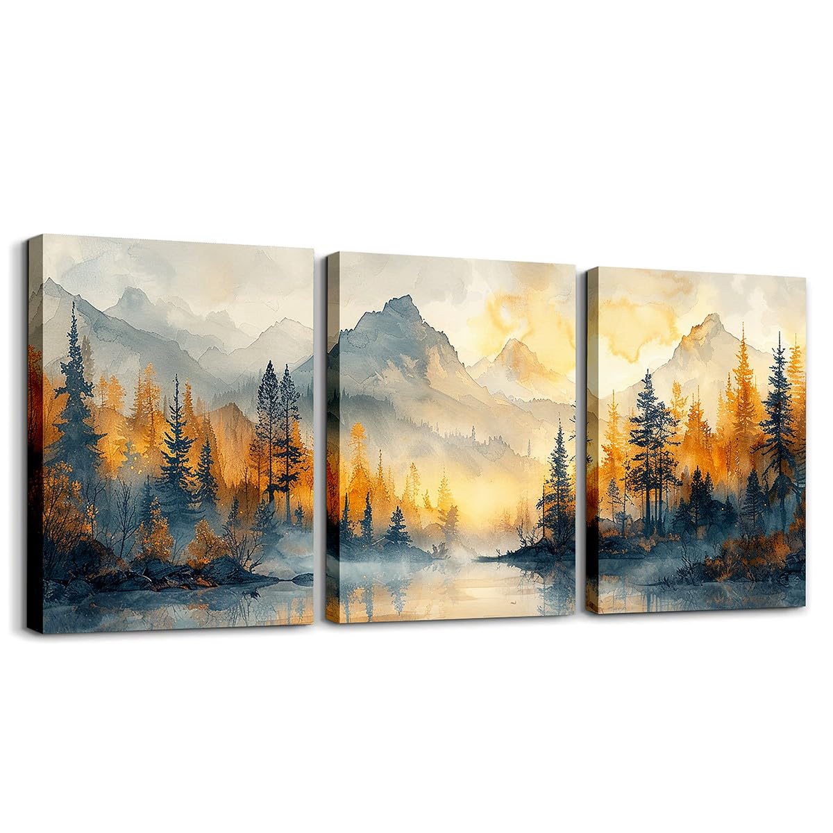 Homewish Japanese Wall Art Fuji Mountain Natural Landscape Poster Prints Asian Wall Art Japanese Painting Canvas Wall Art For Bedroom Office Home Decor