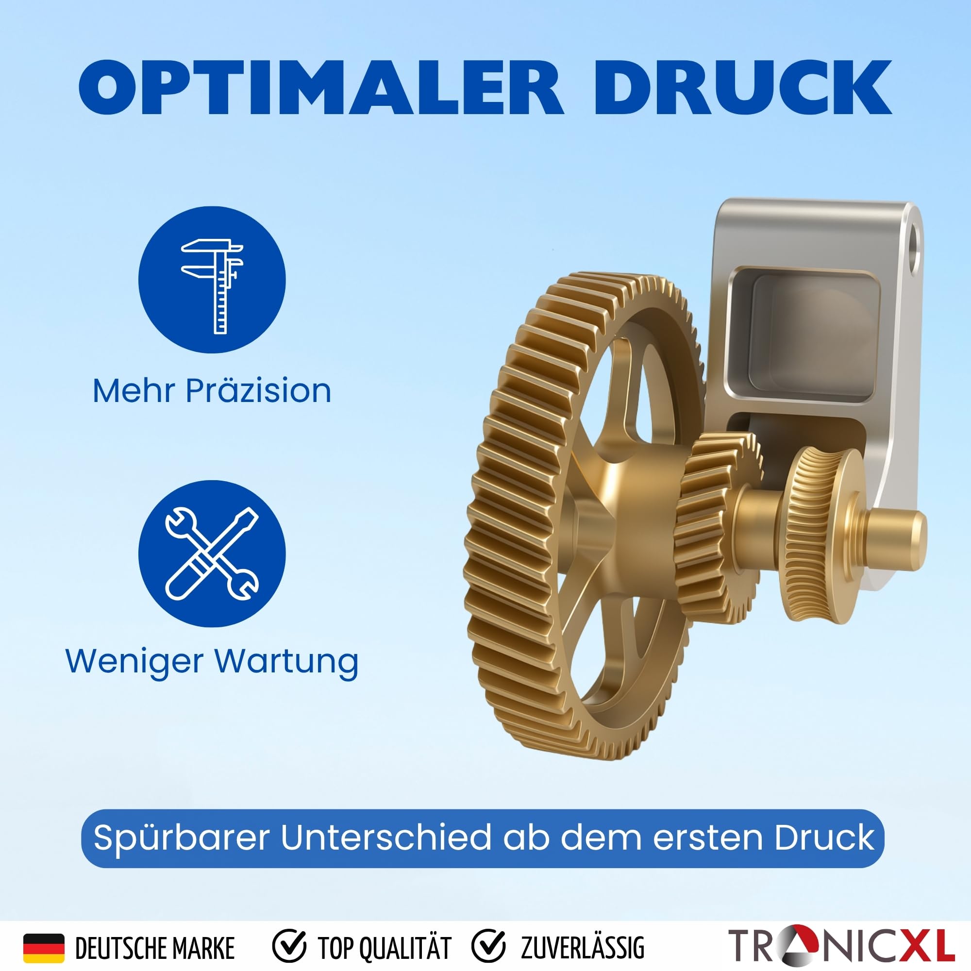 XIFOWE Upgraded Extruder-Getriebe Für Bambu Lab X1/P1 – DLC-beschichteter Gehärteter Stahl