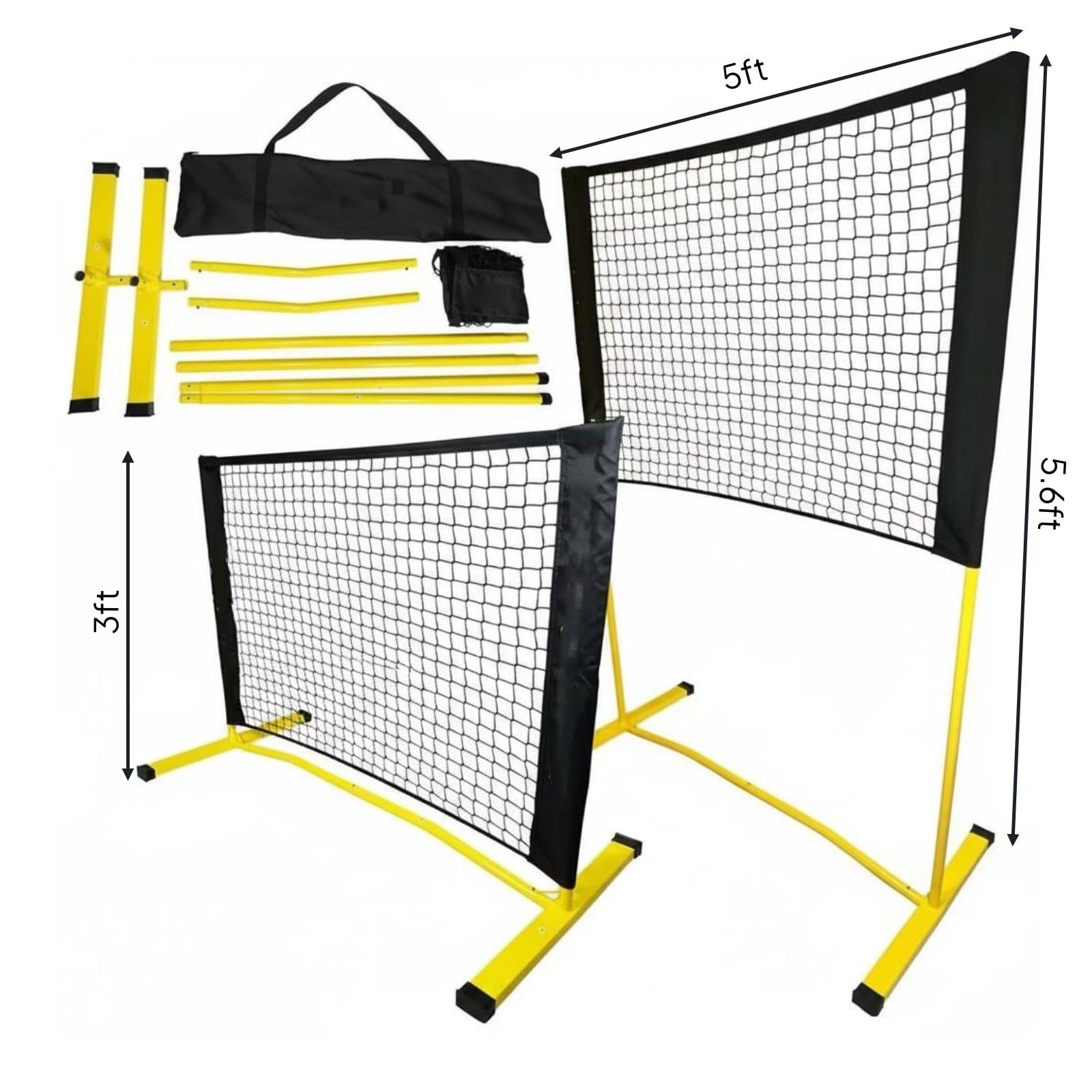 Rete Portatile da Pickleball Professionale Rete Pickleball Portatile Versatile Supporto Badminton Regolabile per Cortile, Campi Sportivi, Palestra