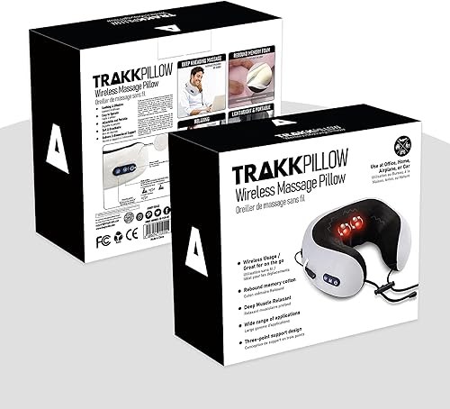 Miniatura 6 de TRAKK Masajeador de cuello y almohada de viaje, almohada de cuello en forma de U y masajeador eléctrico para músculos, hombros, dolor cervical y