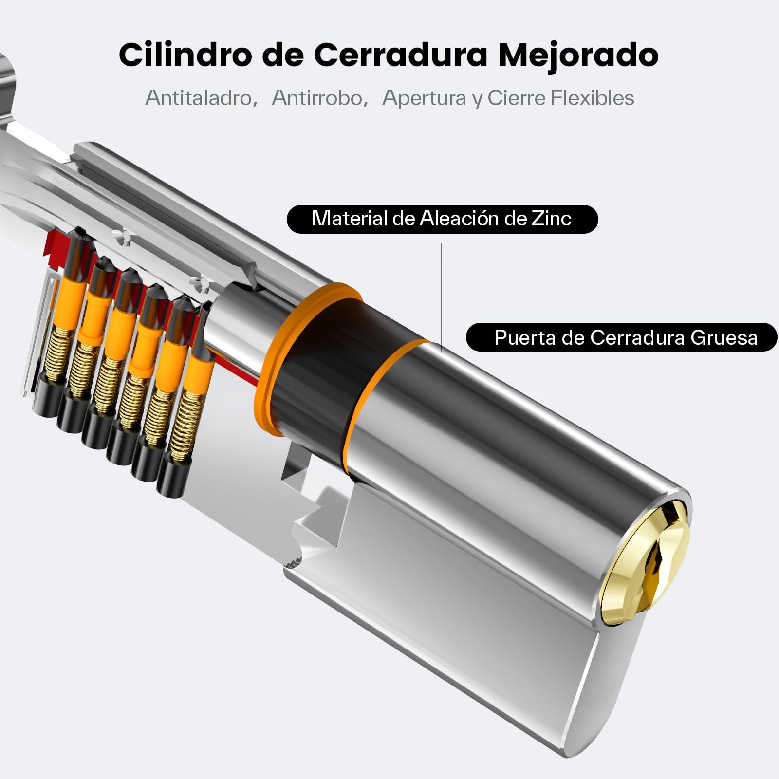 Sportneer Candado de bicicleta plegable con candado - Candado para bicicleta con cilindro Super B para una alta protección contra manipulaciones - Nivel de seguridad ART 2 - Largo 95 cm