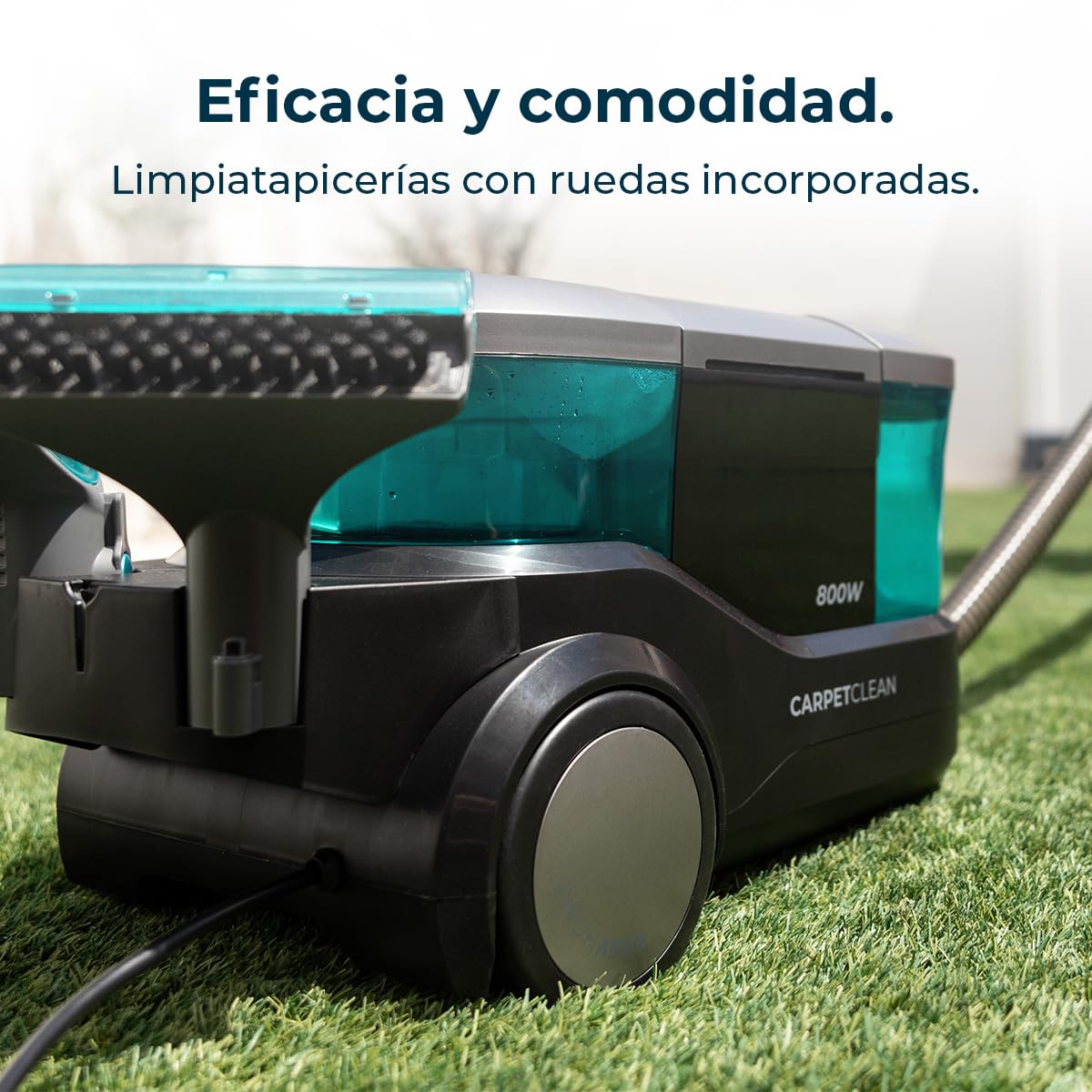 Cecotec Limpiador Aspirador de Tapicerías y Alfombras, Aspiradora de Trineo Conga CarpetClean 10000 EasyHome. 800W, Depósito de Agua Limpia 3L y Agua Sucia 1,5L, Multisuperficie, Kit Accesorios