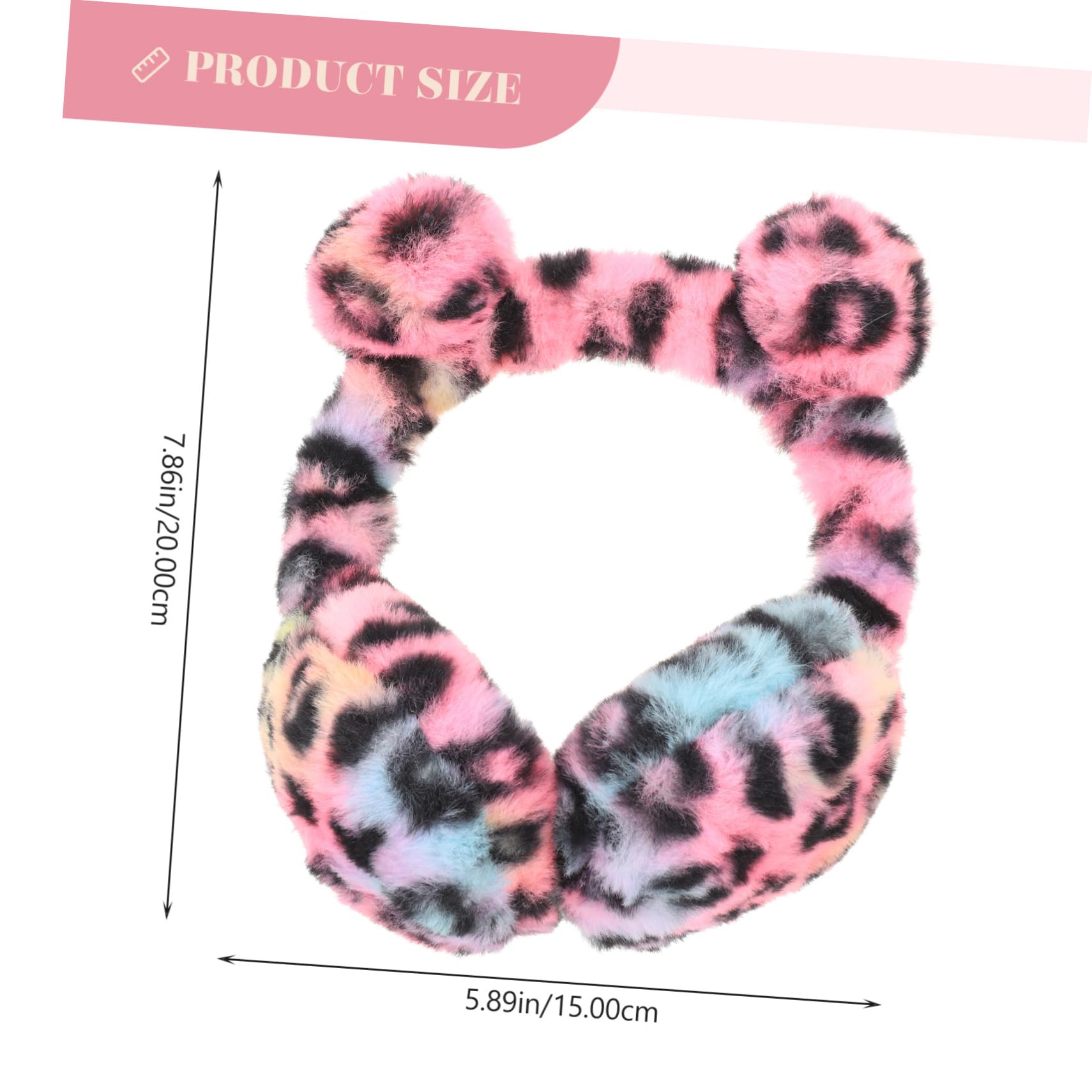 FRCOLOR Adorable Earmuff for Winter Comfortable Ear Protection Cover Stylish Fluffy Ear Warmers for Adults for Cold Weather Cute Foldable Design Leopard Print