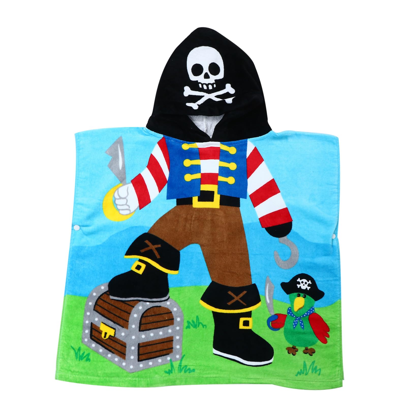Peignoir de Bain Garçon Fille Cartoon Capuche Absorbant Respirant Serviette Garçon Fille Séchage Rapide Doux Poncho Bain