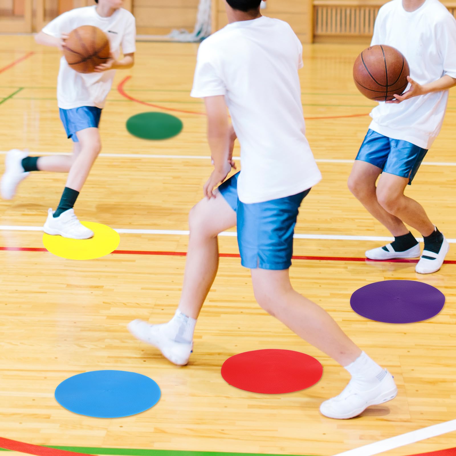 COHEALI 18 Farbige Kunststoff Spielfeldmarkierungsscheiben für Fußballtraining Verschleißfest und Flexibel für Sporttraining und Unterrichtsaktivitäten