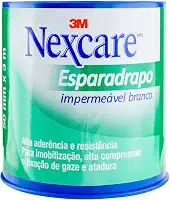 3M, Esparadrapo Impermeável Nexcare, Impermeável, Branco - 50 mm x 3 m