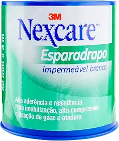 3M, Esparadrapo Impermeável Nexcare, Impermeável, Branco - 50 mm x 3 m