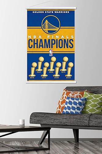 Miniatura 9 de Trends International NBA Golden State Warriors - Póster de pared de Champions 23, 22.37 x 34.00 pulgadas, paquete de impresión premium y colgador de