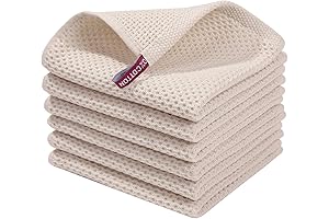 Homaxy 100% Cotton Waffle Weave Kitchen Dish Cloths