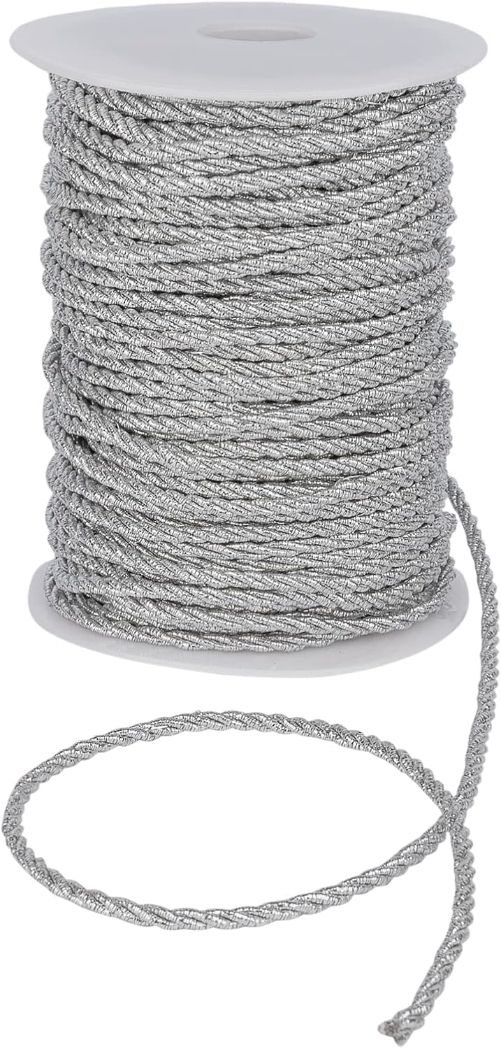 Amazon.com: Lurex Cord - 3mm wide Macrame Cord, Coloured Elastic String ...