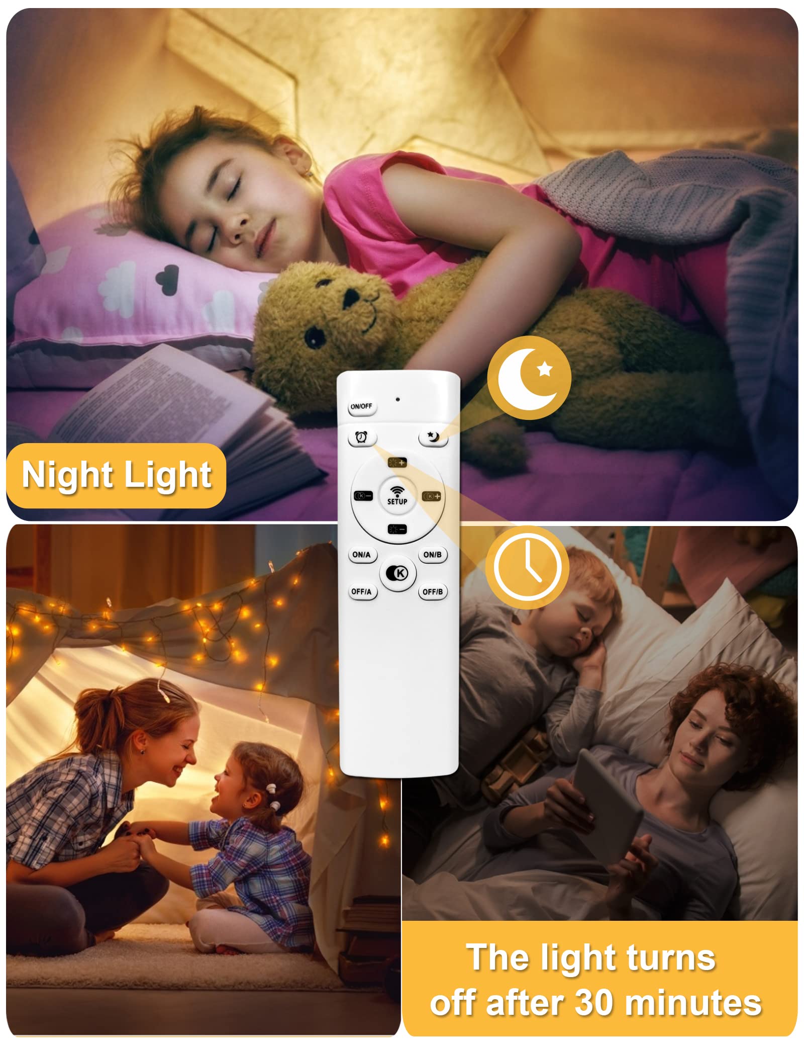 FANLG Plafoniera LED Soffitto, 40W Plafoniera bambini 50 cm Lampada da Soffitto moderna per camera da letto, Camera per bambini