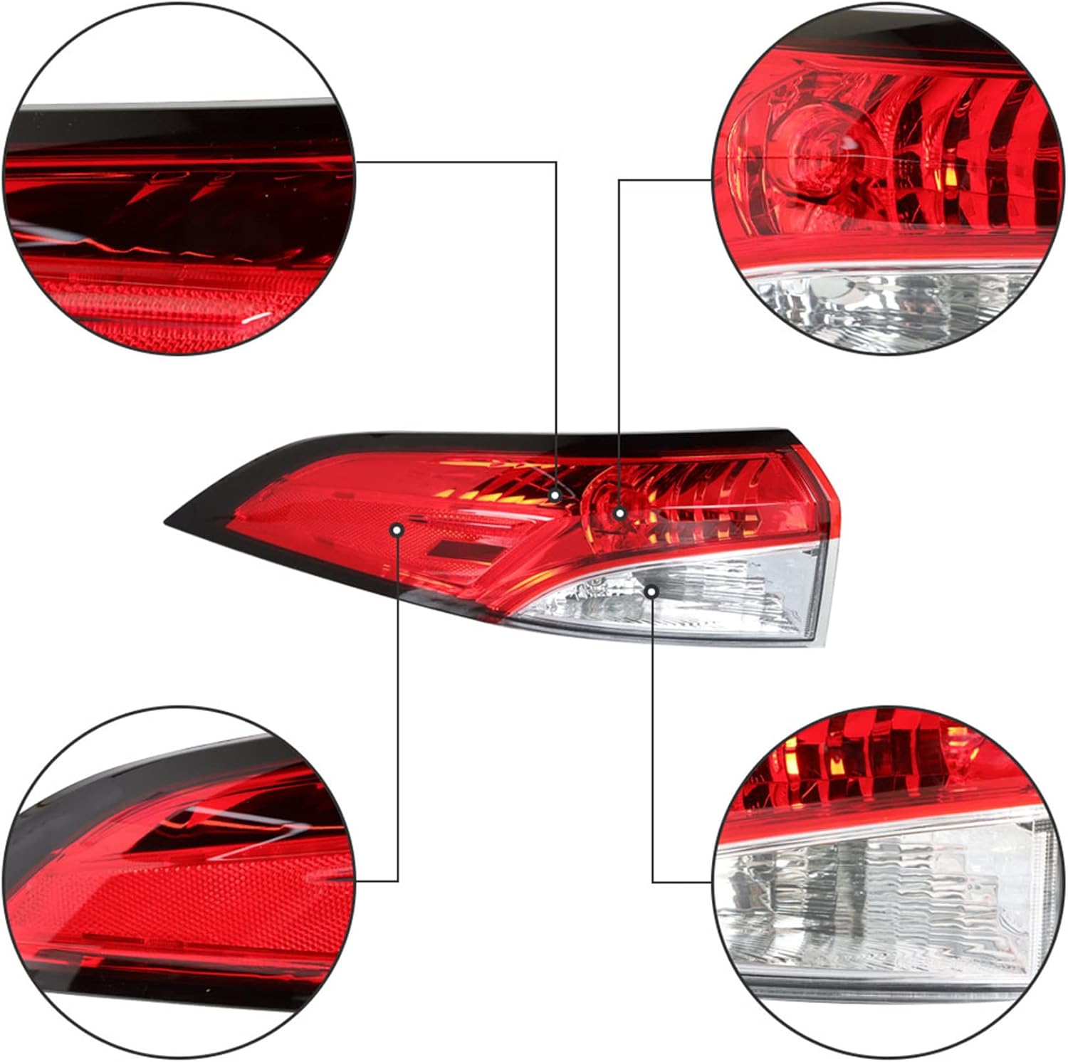 labwork Driver Side Outer Tail Light Replacement for Toyota Corolla 2020-2021 Tail Light LH Left Side 81560-02C10 TO2804154