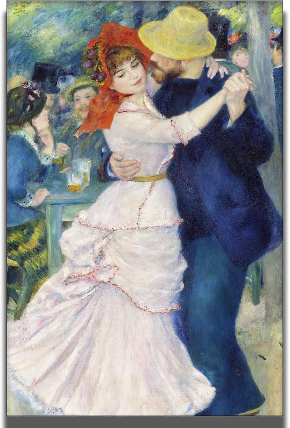 Waeta Rnvzx Pierre-Auguste Renoir Dance at Bougival Poster Canvas Painting Vintage Wall Art Pierre-Auguste Renoir Prints For Home Decor Picture 50x70cm No Frame